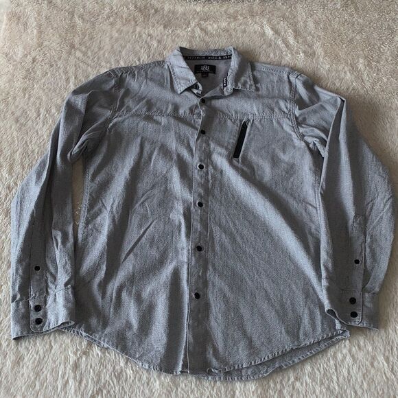 Rock & Republic gray button up mens size: medium - Picture 5 of 16
